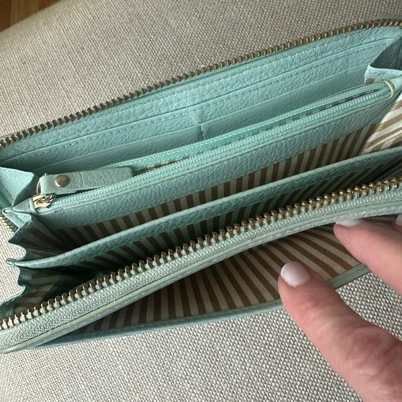 Kate Spade Light Blue Leather Wallet - Picture 5 of 6